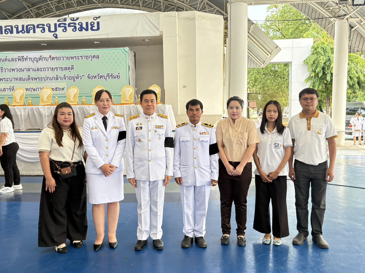 title - วันเสาร์ที่ 30 พฤษภาคม 2569 นายประเสริฐ กาญจนเกียรติกุล ปฏิรูปที่ดินจังหวัดบุรีรัมย์ มอบหมายให้เจ้าหน้าที่กลุ่มยุทธศาสตร์และการปฏิรูปที่ดิน ส.ป.ก.บุรีรัมย์ ร่วมพิธีสวดพระพุทธมนต์ พิธีทำบุญตักบาตรถวายพระราชกุศล พิธีวางพวงมาลาและถวายราชสดุดี เนื่องในรัฐพิธีวันที่ระลึก พระบาทสมเด็จพระปกเกล้าเจ้าอยู่หัว จังหวัดบุรีรัมย์